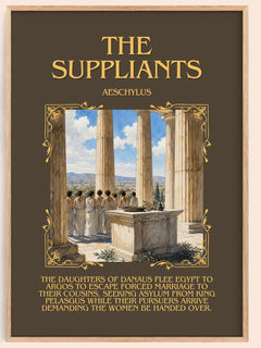 The Suppliants Minimalist Book Poster by Aeschylus – book poster