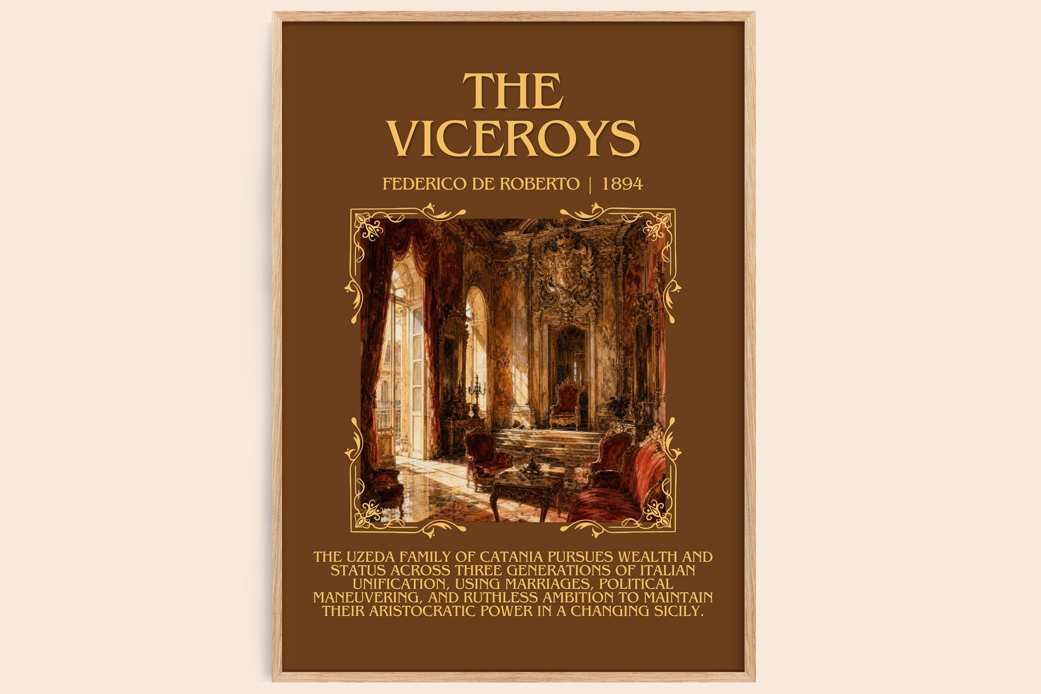 The Viceroys Minimalist Book Poster by Federico De Roberto