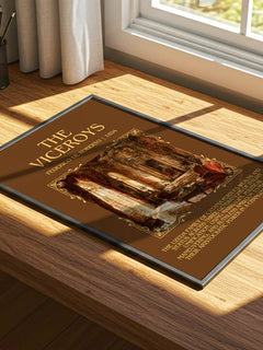 The Viceroys Minimalist Book Poster by Federico De Roberto – print on a sunlit desk