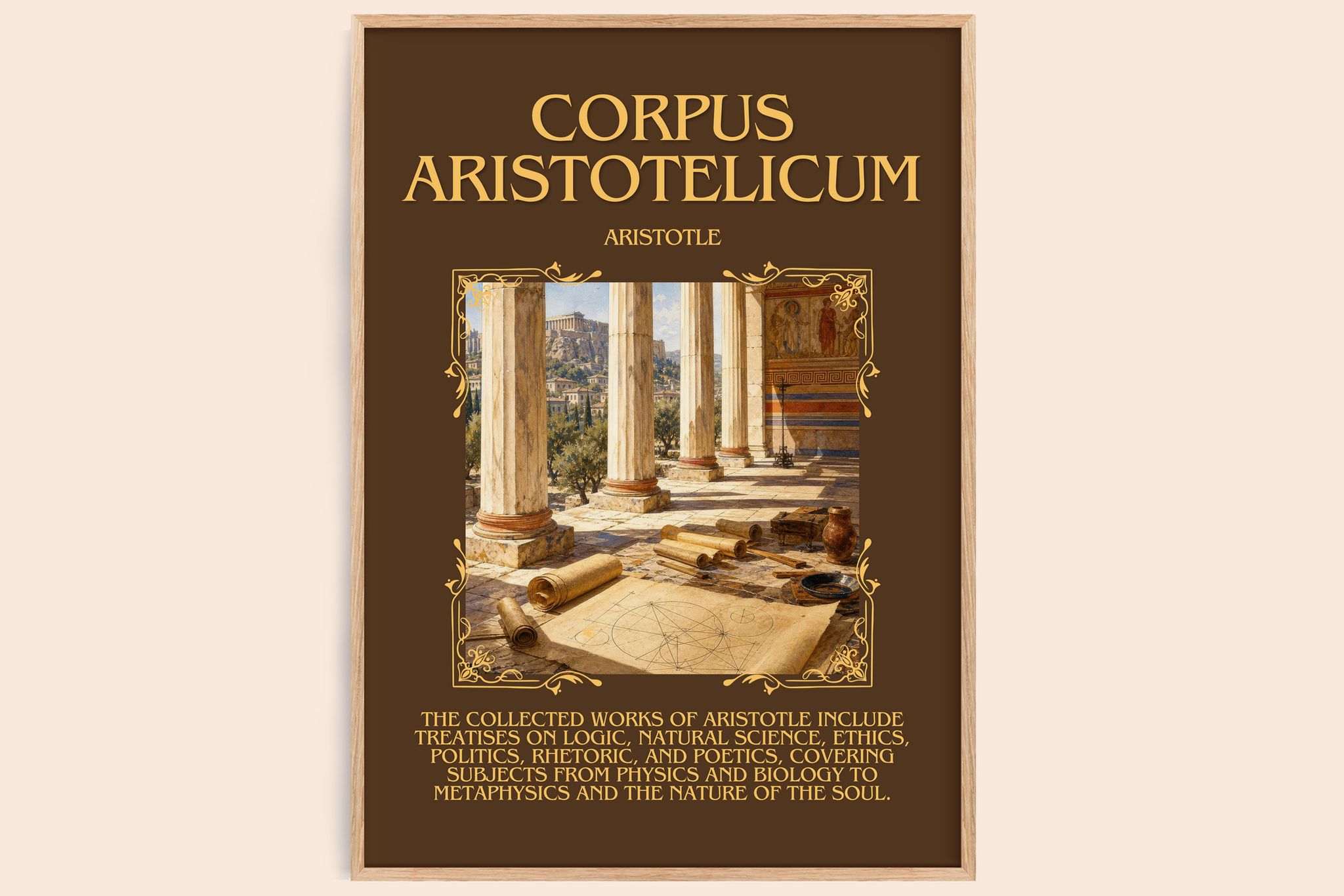 Corpus Aristotelicum Minimalist Book Poster by Aristotle