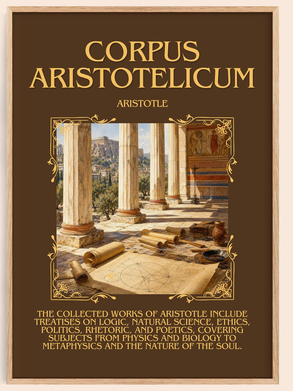Corpus Aristotelicum Minimalist Book Poster by Aristotle – book poster