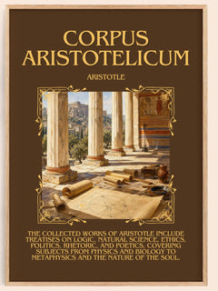 Corpus Aristotelicum Minimalist Book Poster by Aristotle – book poster