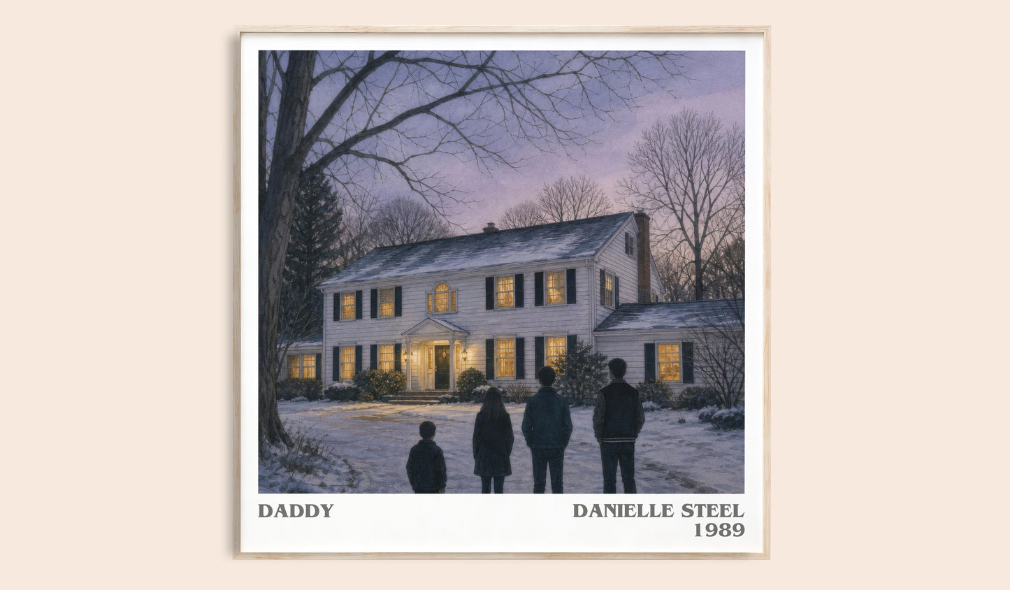 Daddy literary book poster by Danielle Steel – framed literary art print