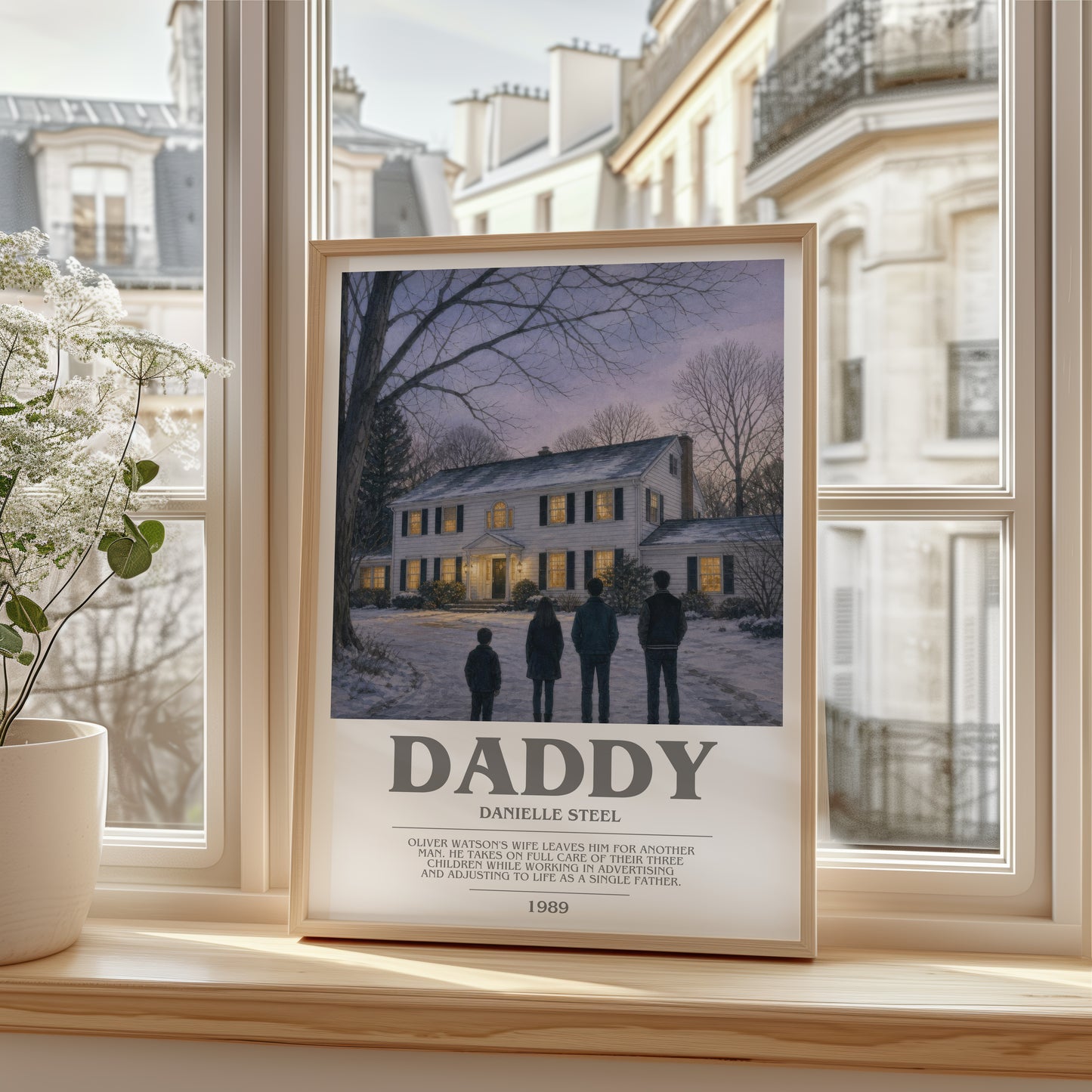 Daddy bookish poster colour and style options – Danielle Steel book art