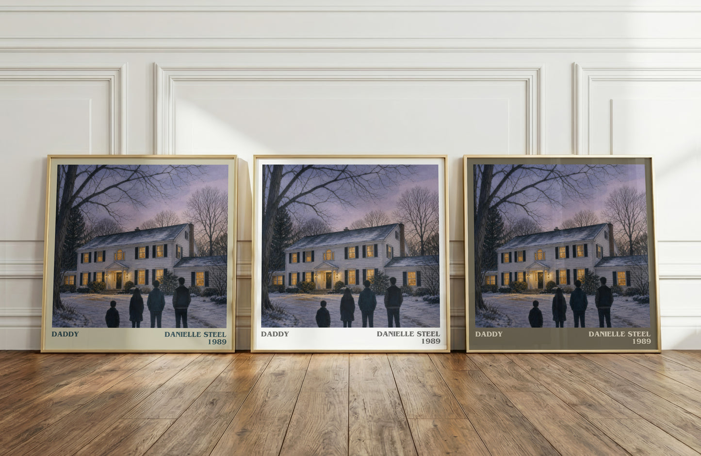 Daddy literary art print colour and style options – Danielle Steel book art