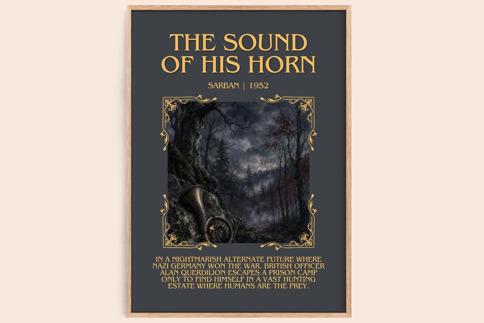 The Sound Of His Horn Minimalist Book Poster by Sarban