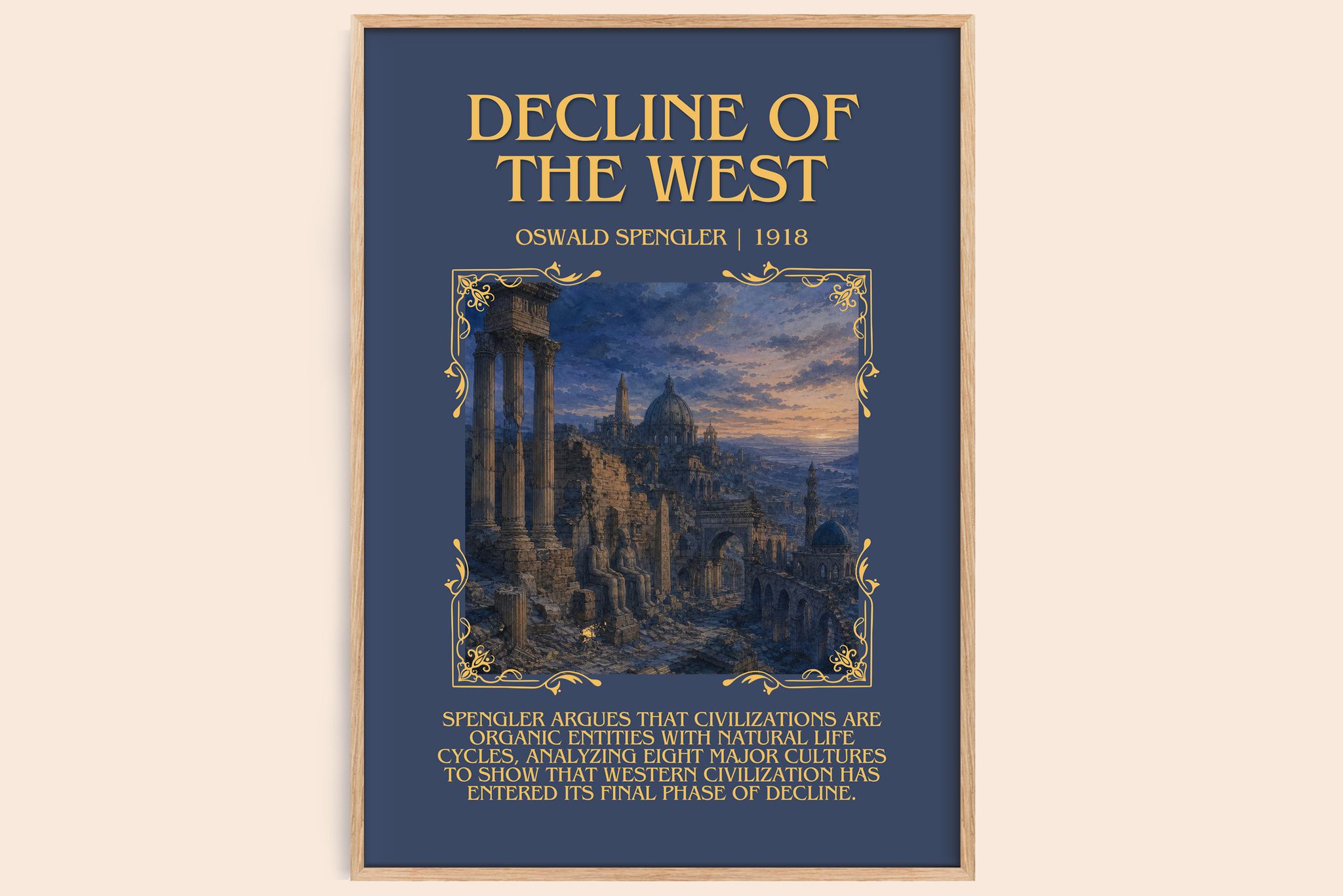 Decline of the West Minimalist Book Poster by Oswald Spengler