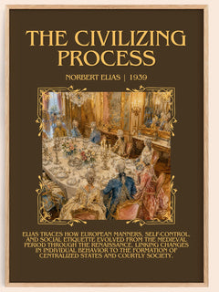 The Civilizing Process Minimalist Book Poster by Norbert Elias – book poster