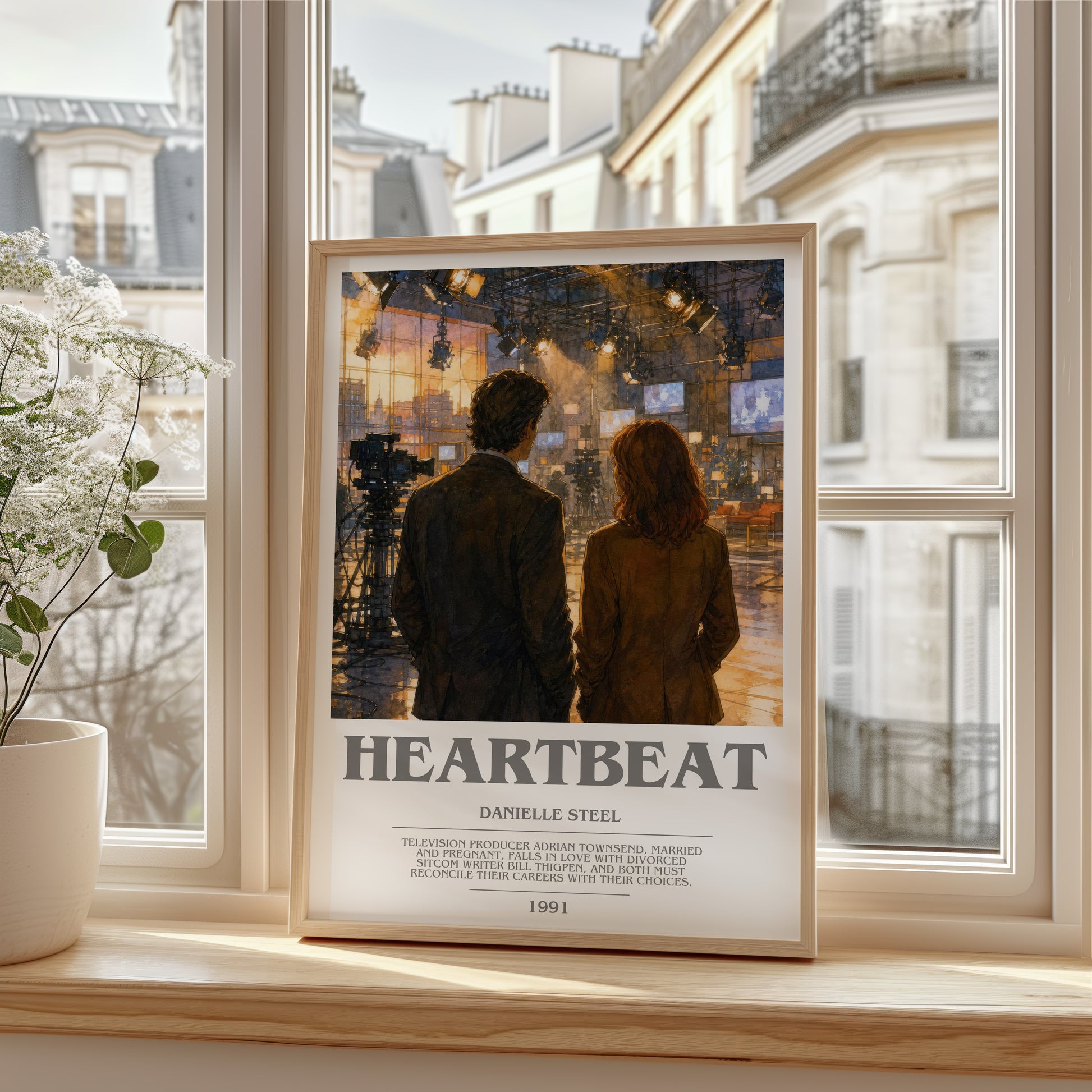 Heartbeat bookish poster colour and style options – Danielle Steel book art
