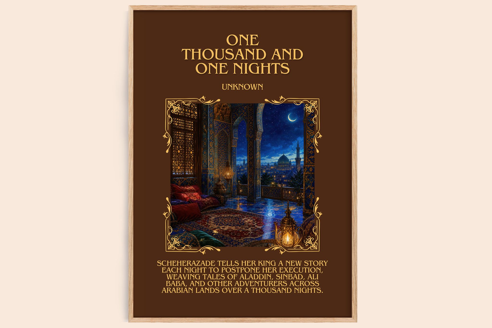 One Thousand and One Nights Minimalist Book Poster by Unknown