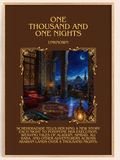 One Thousand and One Nights Minimalist Book Poster by Unknown – book poster