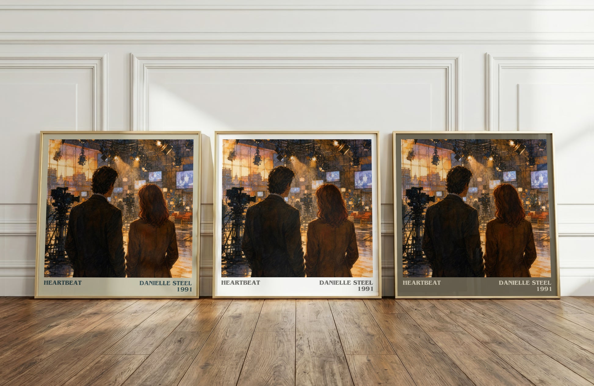 Heartbeat literary art print colour and style options – Danielle Steel book art