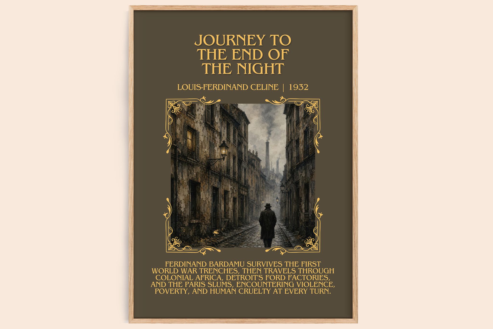 Journey to the End of The Night Minimalist Book Poster by L. Céline