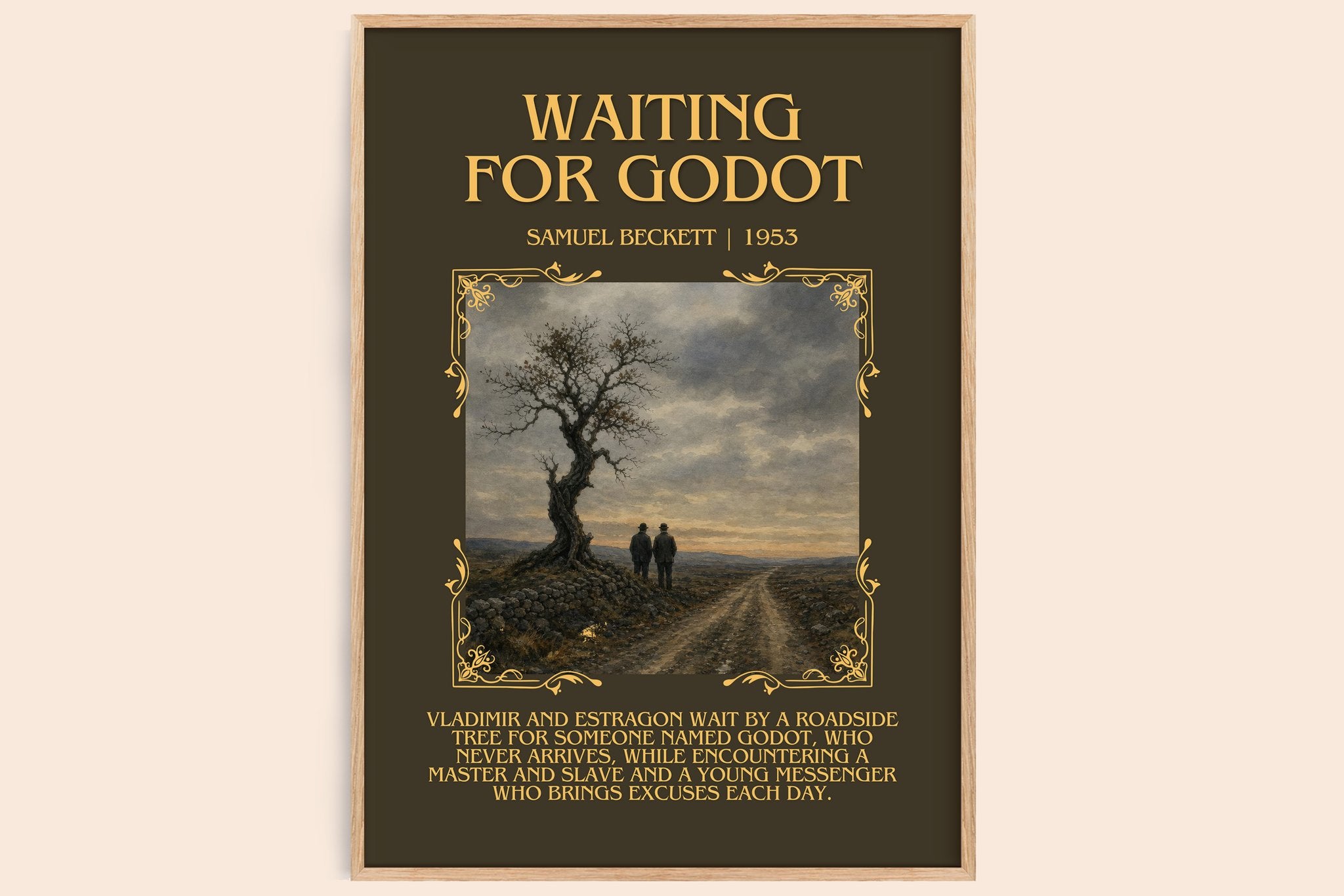 Waiting for Godot Minimalist Book Poster by Samuel Beckett
