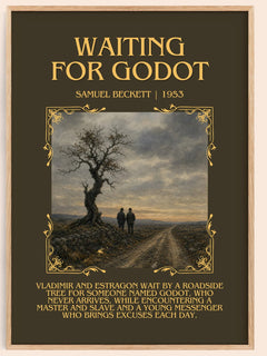 Waiting for Godot Minimalist Book Poster by Samuel Beckett – book poster