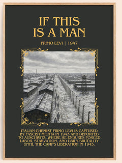 If This Is a Man Minimalist Book Poster by Primo Levi – book poster