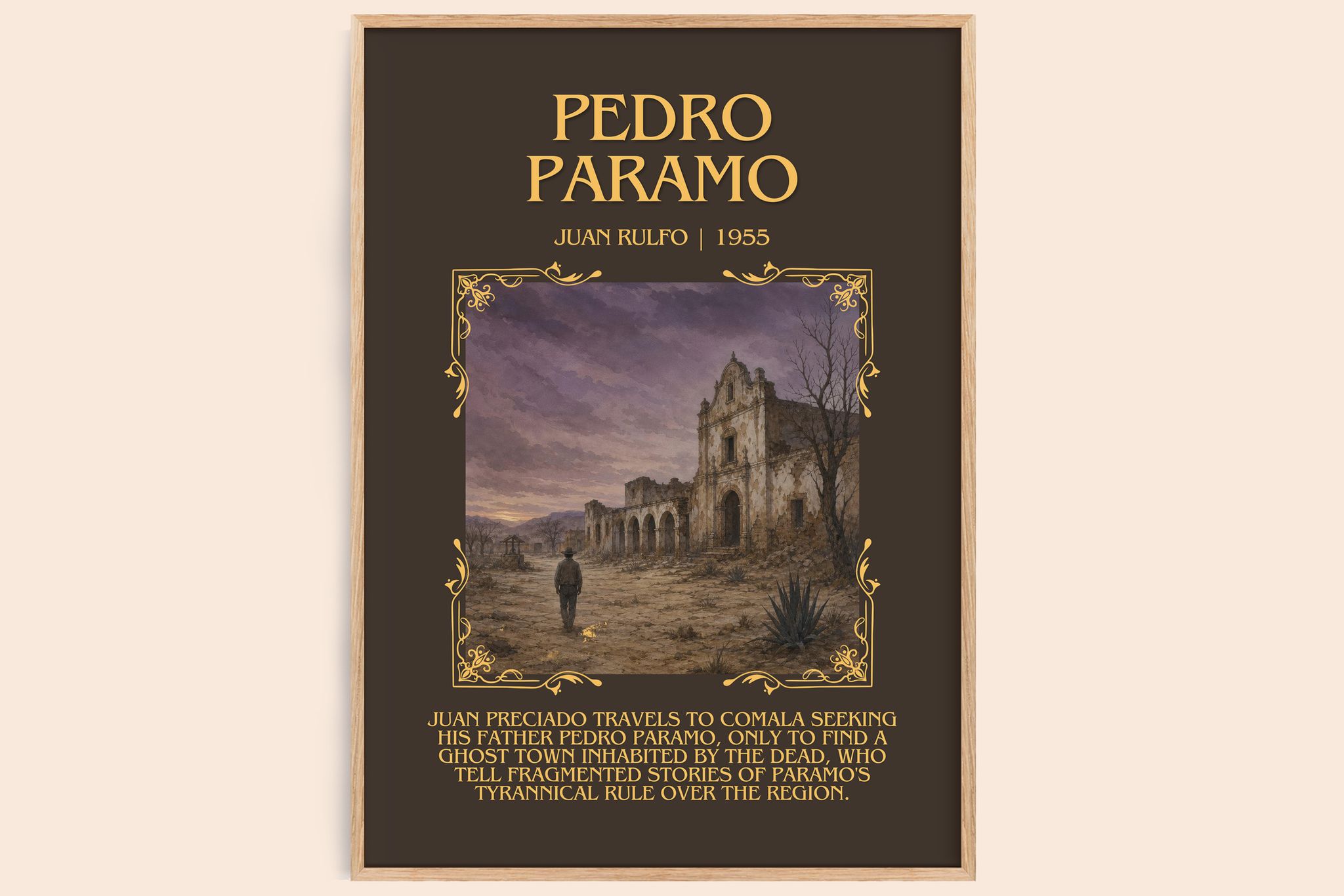 Pedro Páramo Minimalist Book Poster by Juan Rulfo