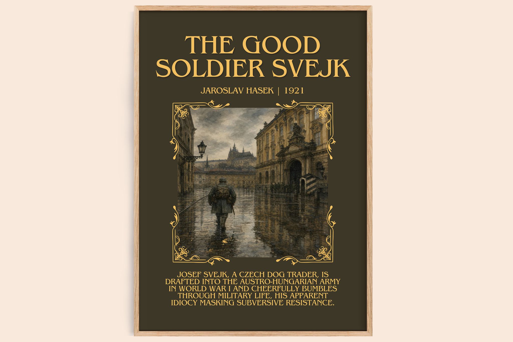 The Good Soldier Švejk Minimalist Book Poster by Jaroslav Hašek