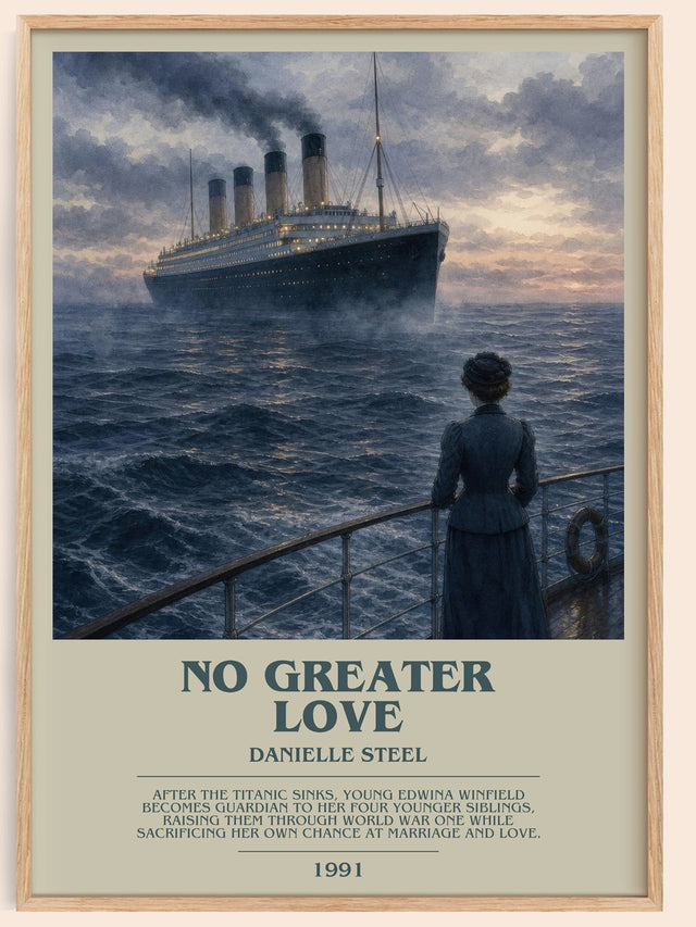 No Greater Love Bookish Wall Art by Danielle Steel