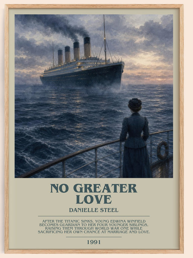 No Greater Love Bookish Wall Art by Danielle Steel