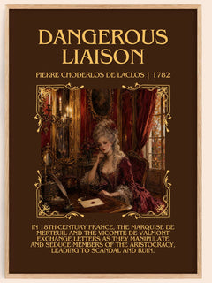 Dangerous Liaison Minimalist Book Poster by Pierre Choderlos de Laclos – book poster