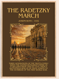 The Radetzky March Minimalist Book Poster by Joseph Roth – book poster