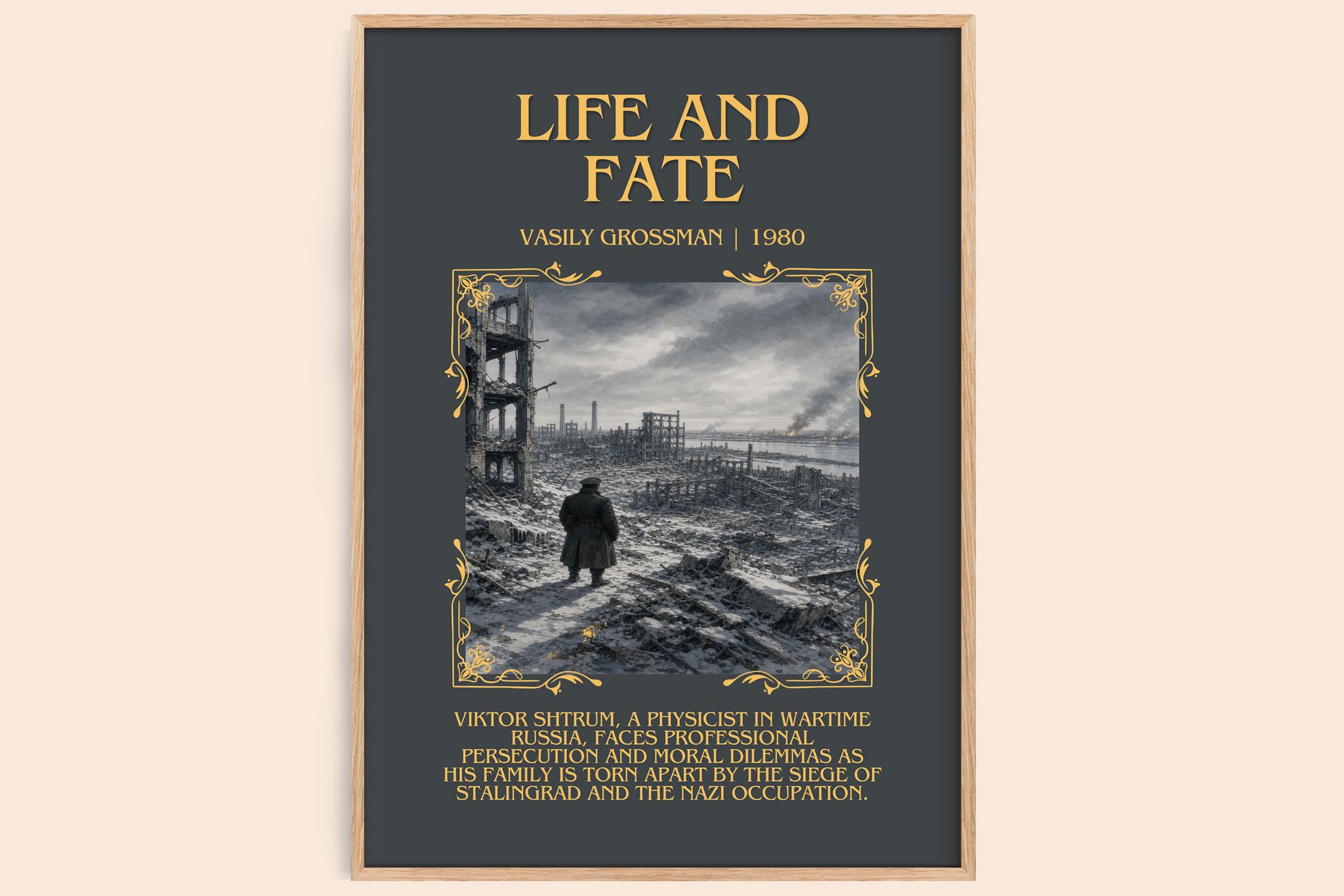 Life and Fate Minimalist Book Poster by Vasily Grossman