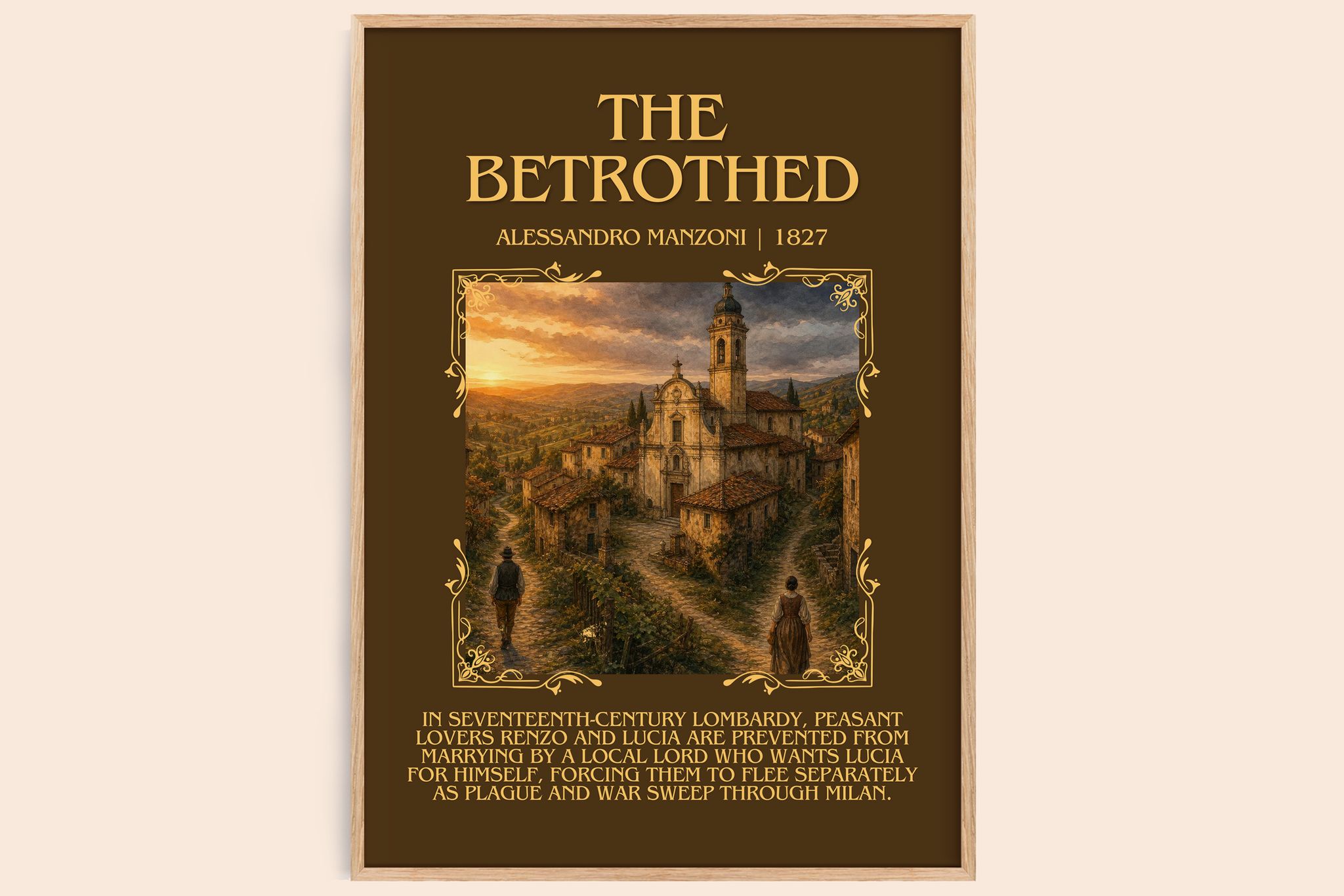 The Betrothed Minimalist Book Poster by Alessandro Manzoni