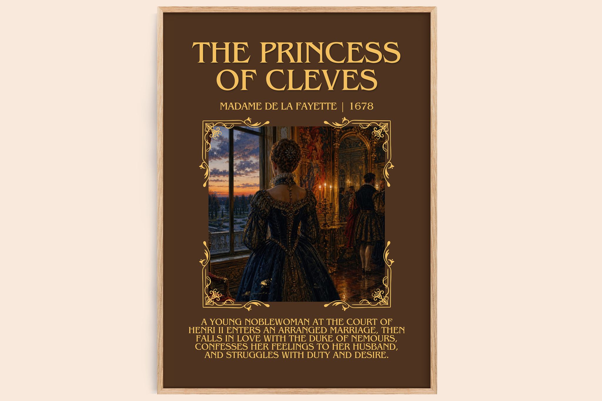 The Princess of Cleves Minimalist Book Poster by Madame de La Fayette