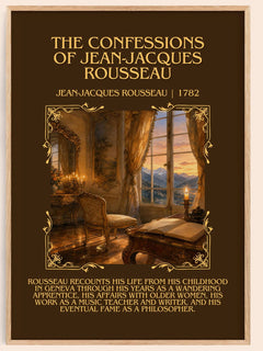 The Confessions of Jean-Jacques Rousseau Minimalist Book Poster by Jean-Jacques Rousseau – book poster