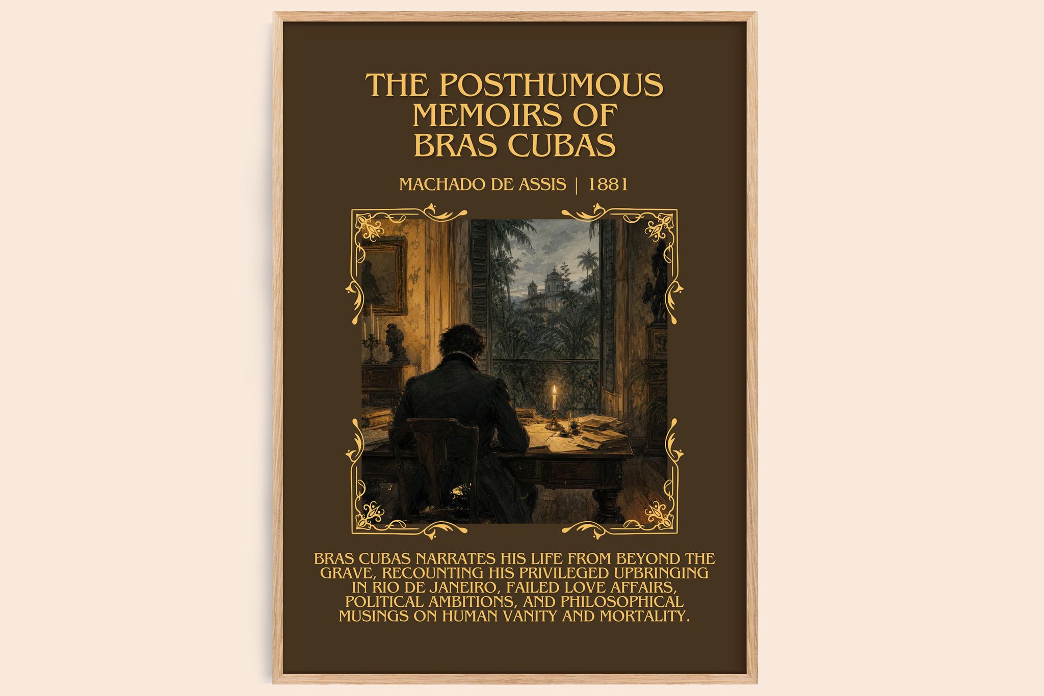Posthumous Memoirs of Bras Cubas Minimalist Book Poster by M. Assis
