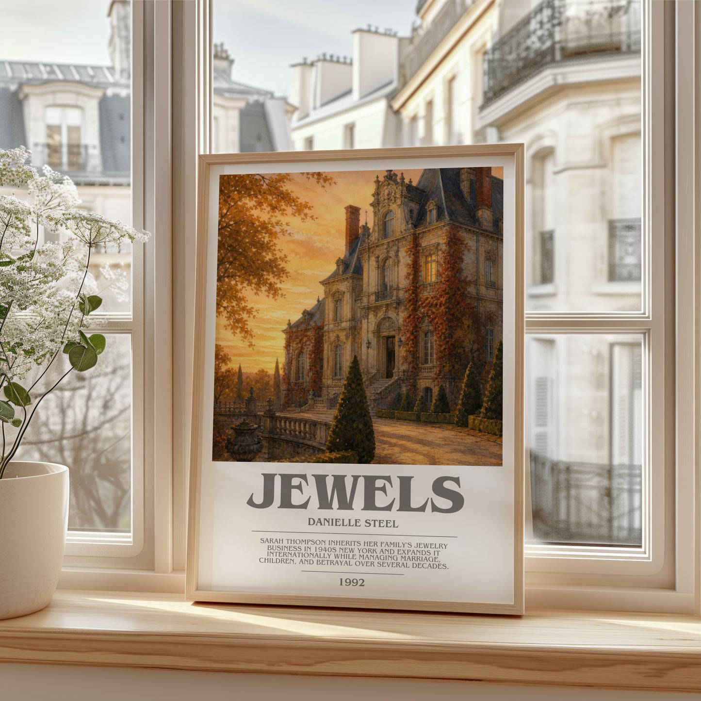 Jewels bookish poster colour and style options – Danielle Steel book art