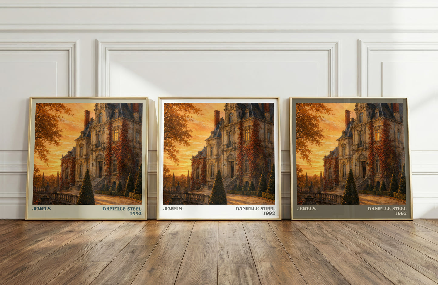Jewels literary art print colour and style options – Danielle Steel book art