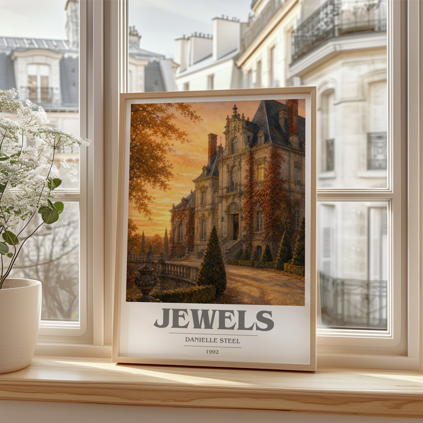 Jewels book cover poster colour and style options – Danielle Steel book art
