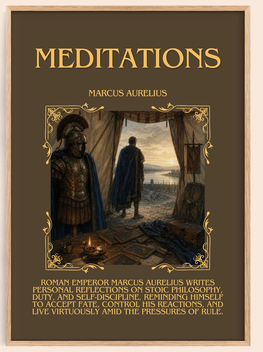 Meditations Minimalist Book Poster by Marcus Aurelius – book poster