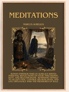 Meditations Minimalist Book Poster by Marcus Aurelius – book poster