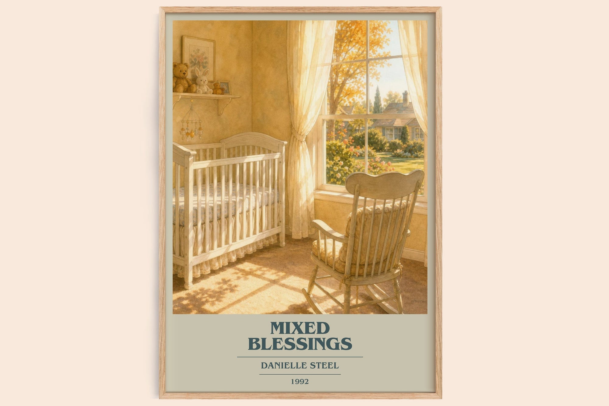 Mixed Blessings book cover book poster by Danielle Steel – framed literary art print