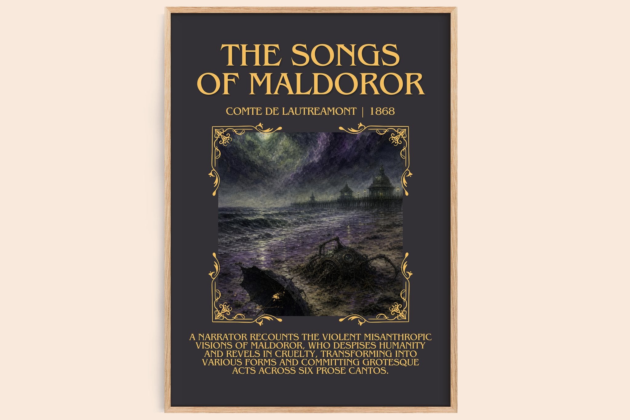 The Songs of Maldoror Minimalist Book Poster by Comte de Lautréamont