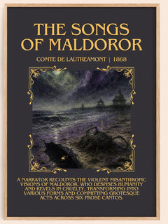 The Songs of Maldoror Minimalist Book Poster by Comte de Lautréamont – book poster
