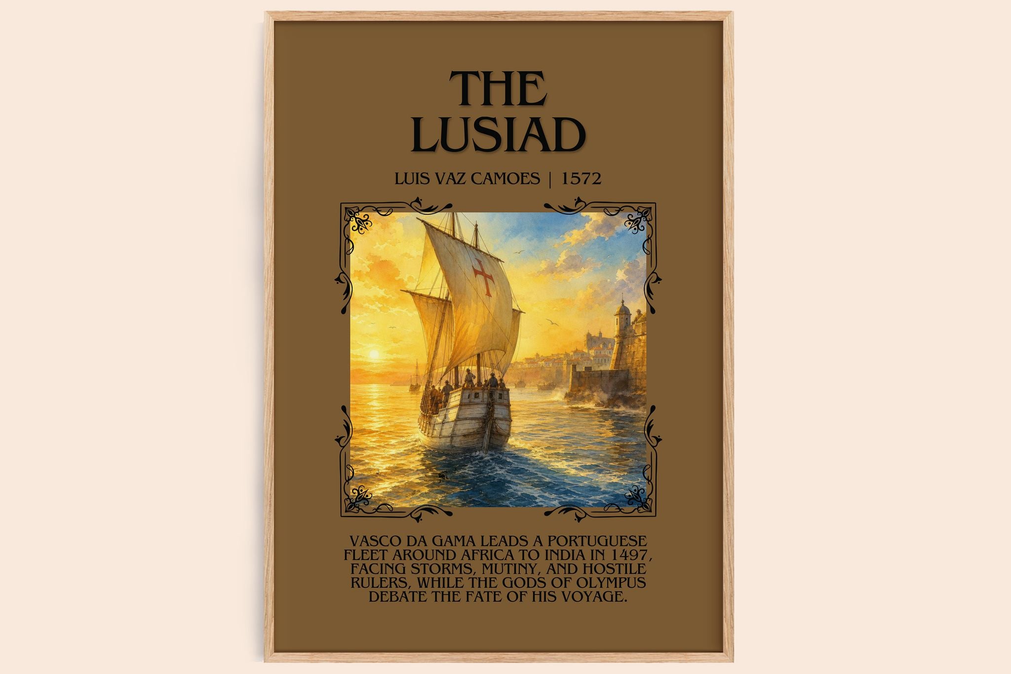 The Lusiad Minimalist Book Poster by Luís Vaz Camões