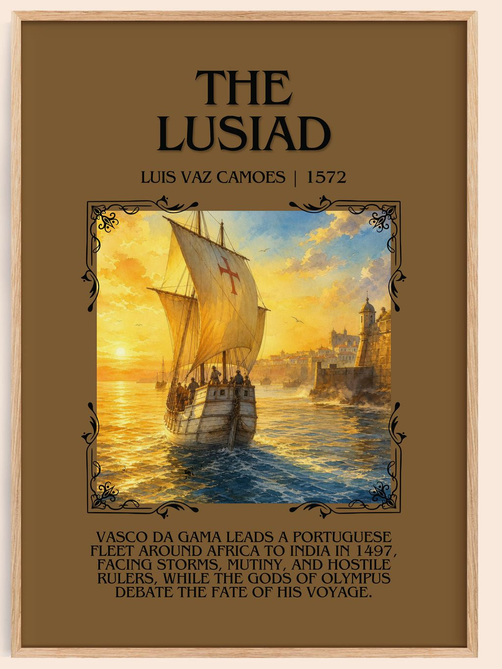 The Lusiad Minimalist Book Poster by Luís Vaz Camões – book poster