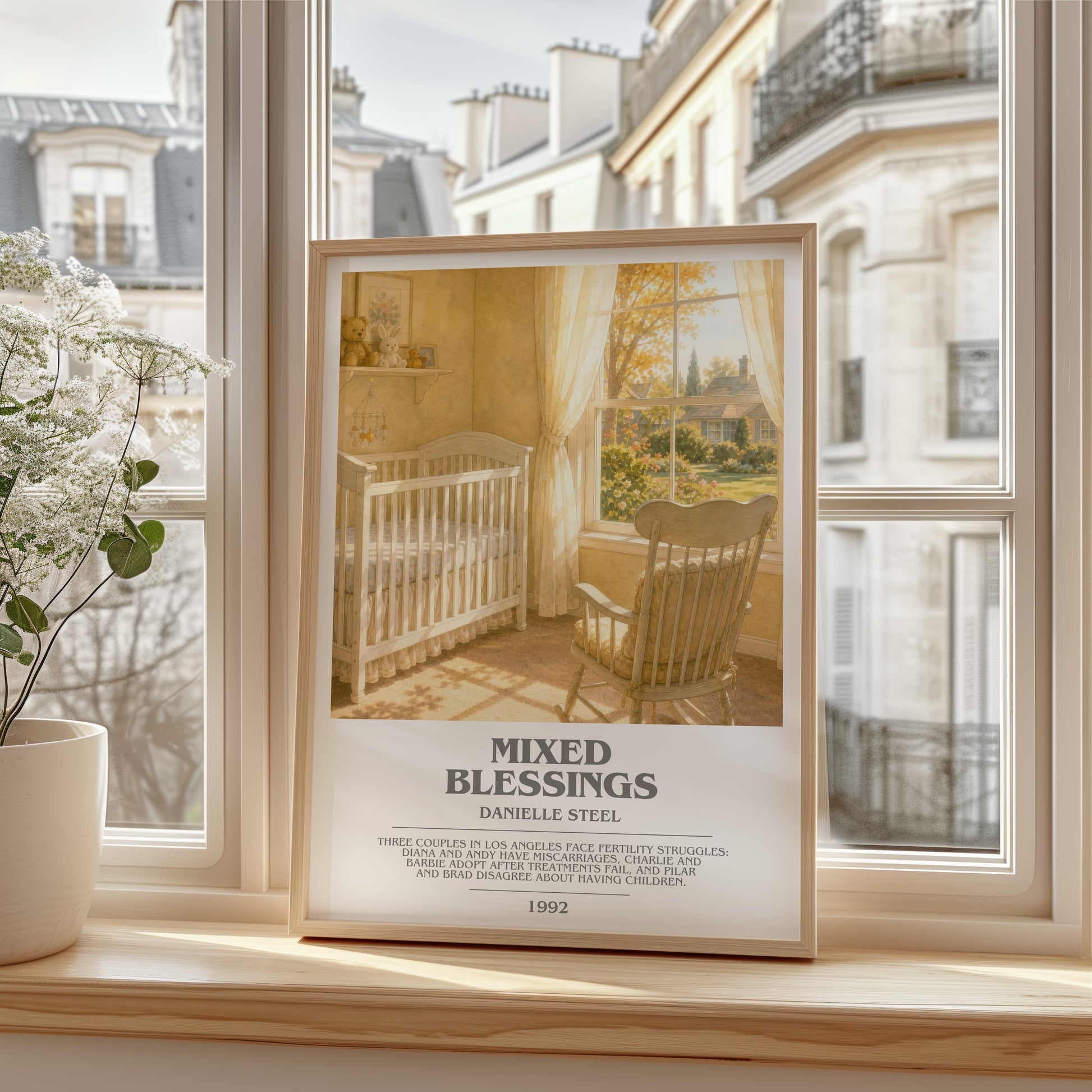 Mixed Blessings bookish poster colour and style options – Danielle Steel book art