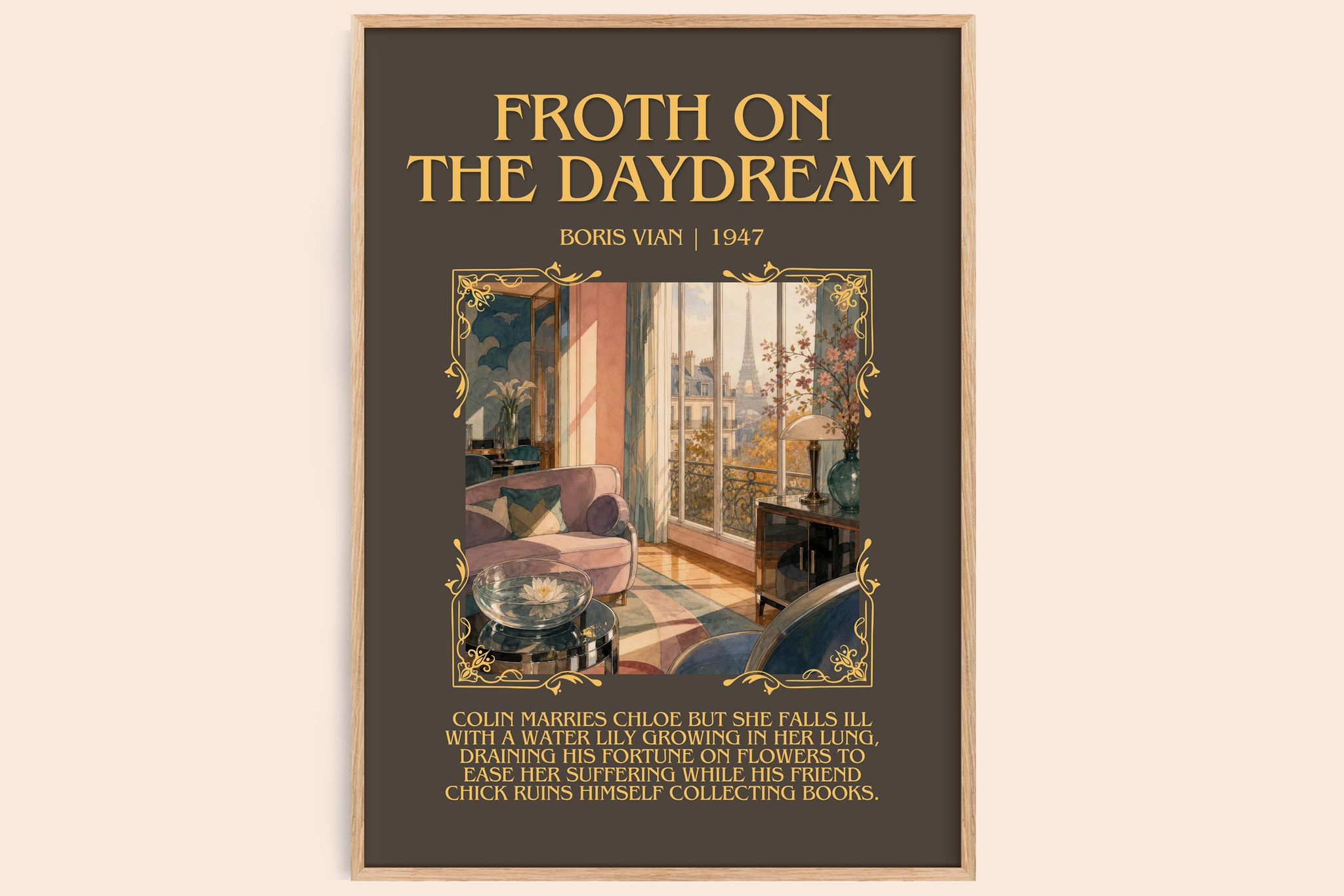 Froth on the daydream Minimalist Book Poster by Boris Vian