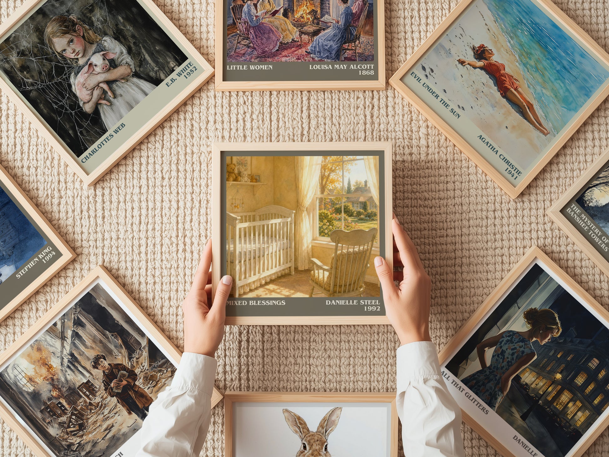 Mixed Blessings literary book poster framed on wall – contemporary fiction wall art