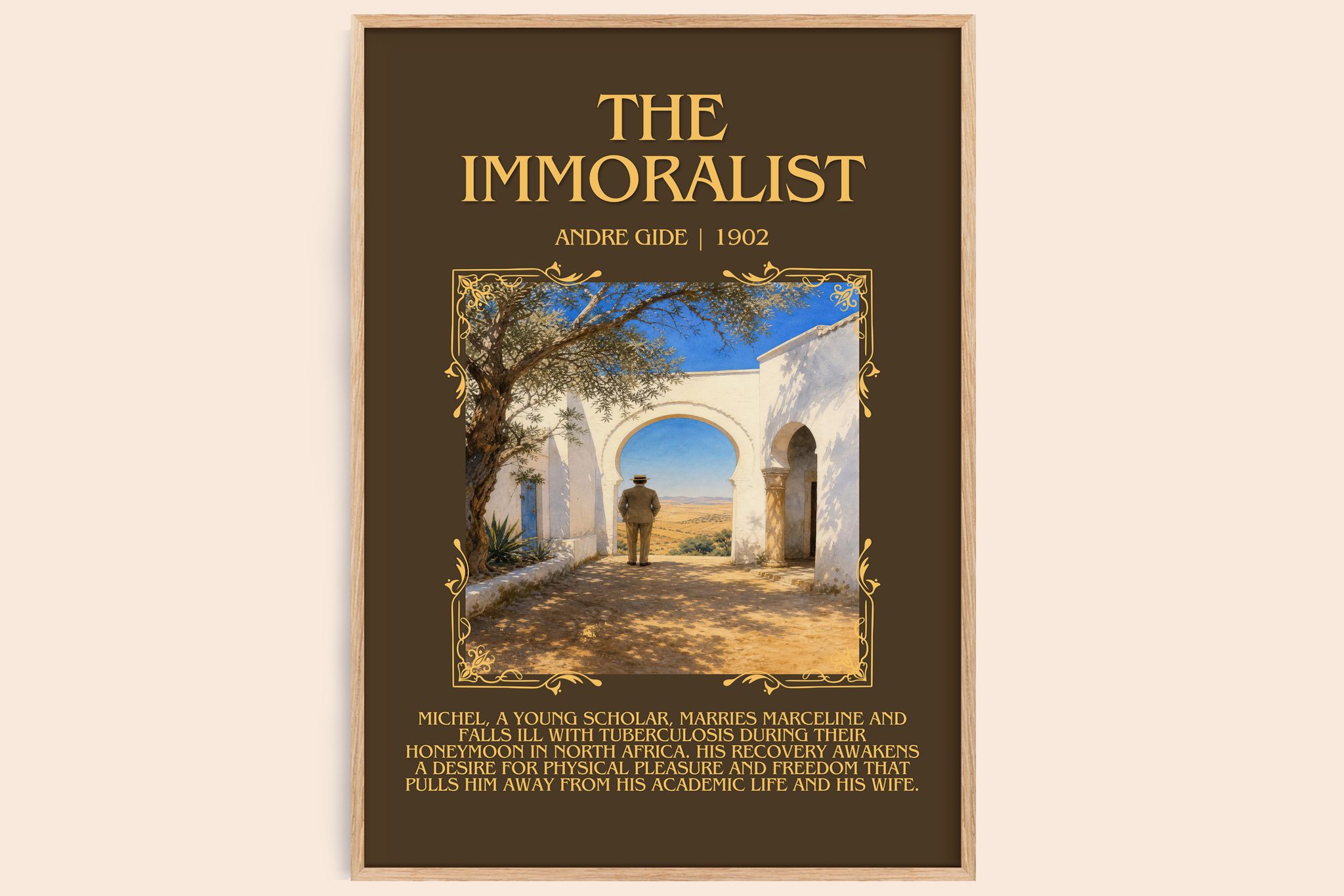The Immoralist Minimalist Book Poster by André Gide