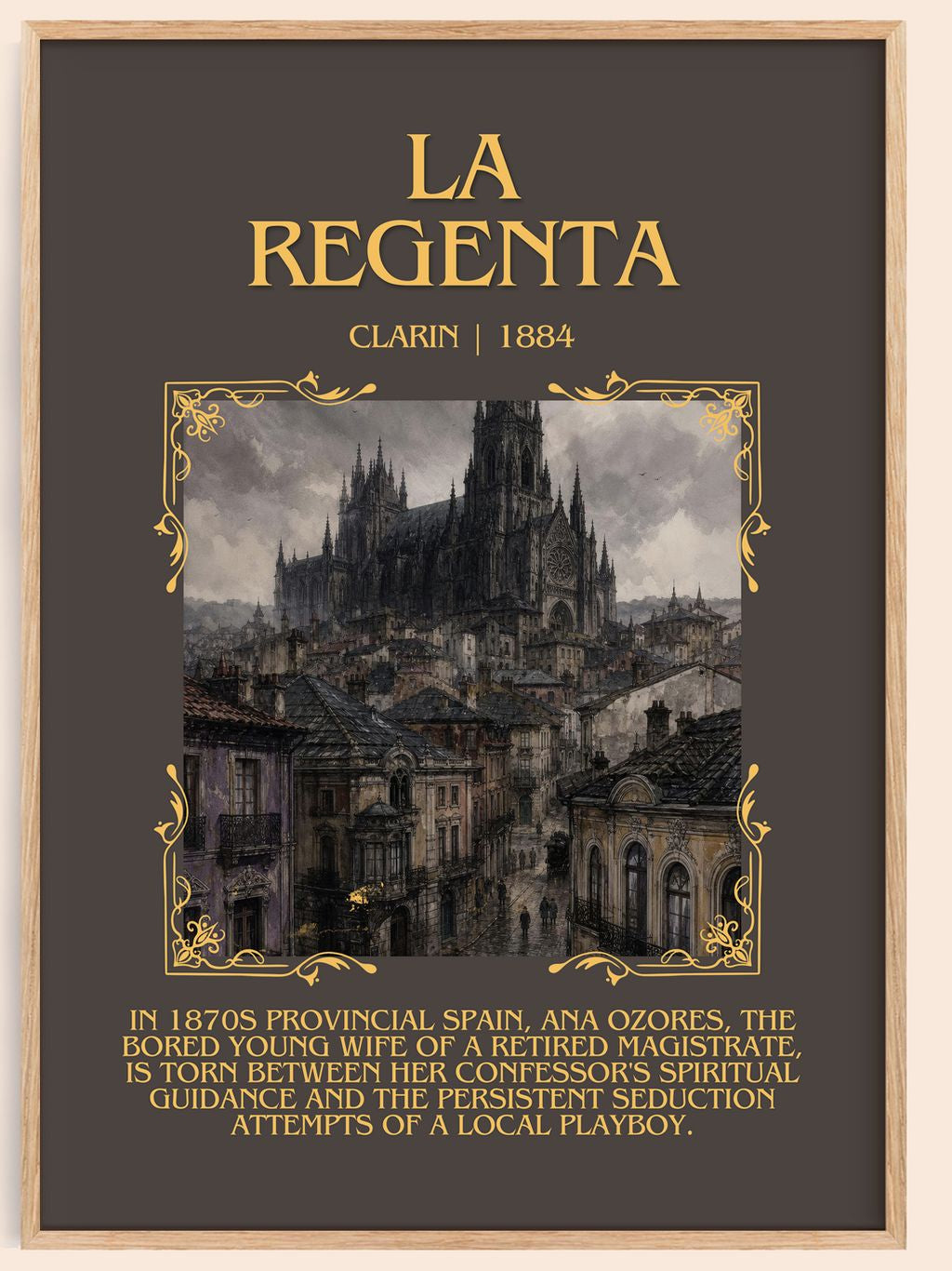La Regenta Minimalist Book Poster by Clarín – book poster