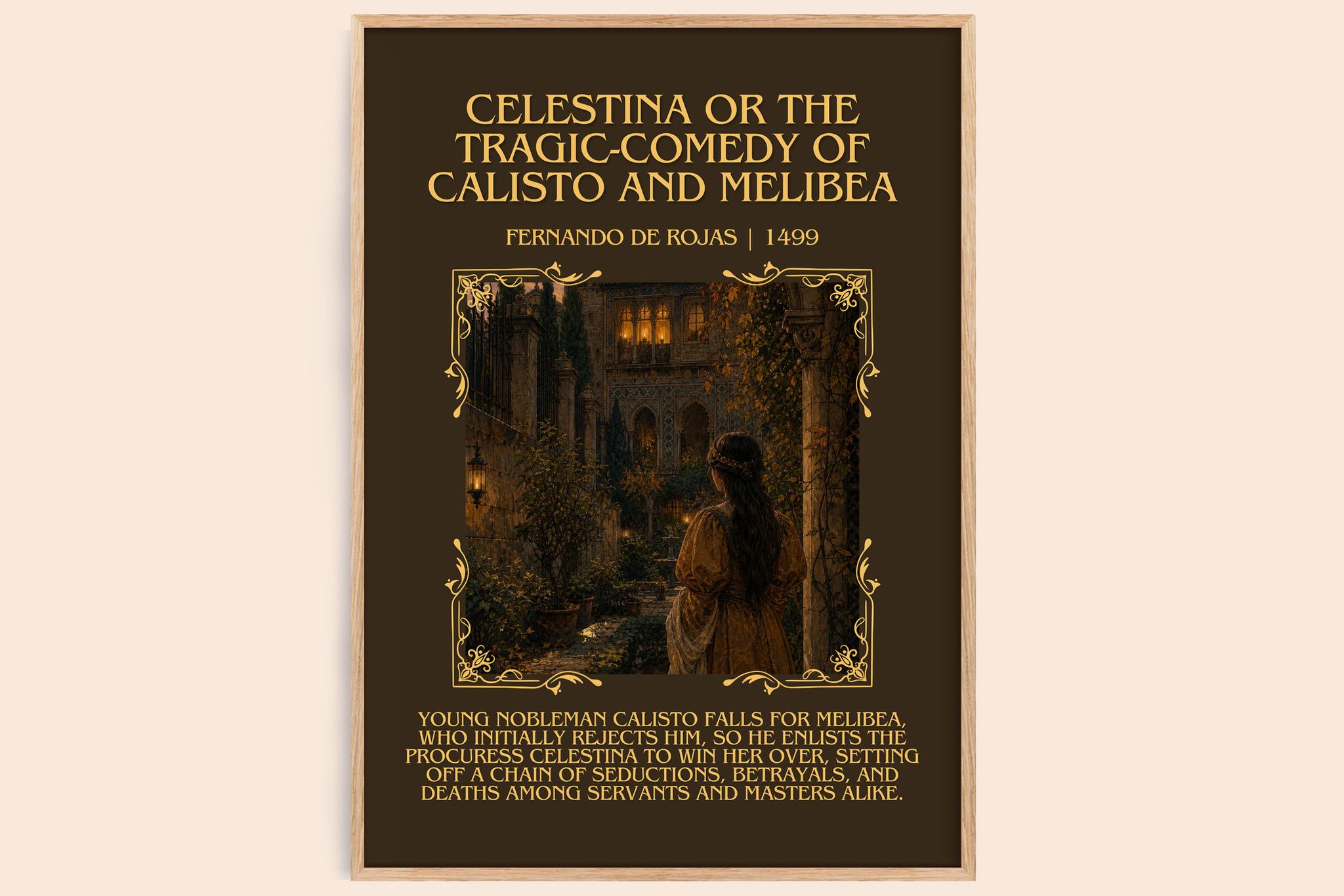 Celestina Or The Tragic-Comedy Of Calisto And Melibea Minimalist Book Poster by Fernando de Rojas