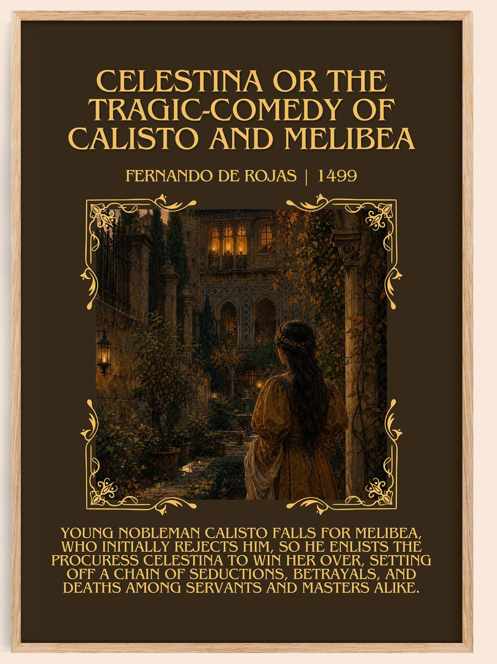 Celestina Or The Tragic-Comedy Of Calisto And Melibea Minimalist Book Poster by Fernando de Rojas – book poster
