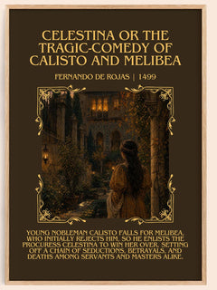 Celestina Or The Tragic-Comedy Of Calisto And Melibea Minimalist Book Poster by Fernando de Rojas – book poster
