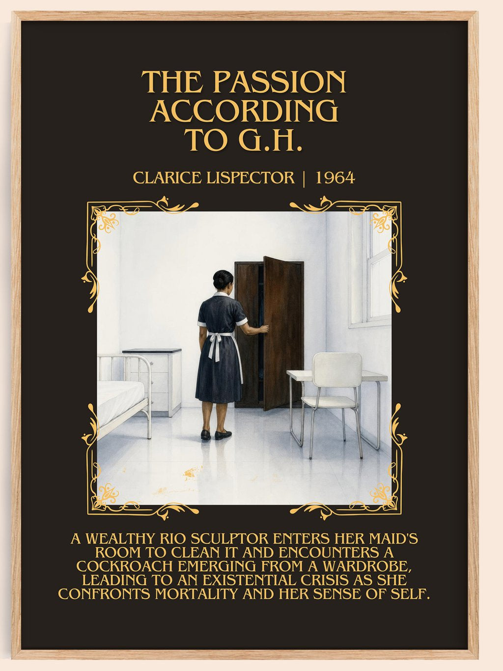 Passion According to G.H. Minimalist Book Poster by Clarice Lispector – book poster